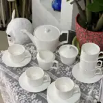 Bohemian English Tea Set Embossed Porcelain Teapot Set photo review