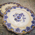 Flowers Dish Set Bone China Side Plate Blue and White photo review