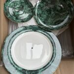 Green Cake Stand Porcelain Tiered Serving Tray photo review