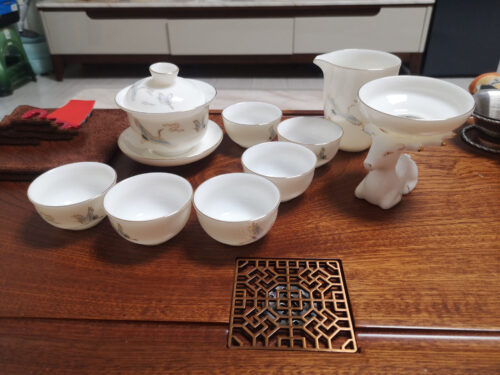 Crane Chinese Gaiwan Tea Set for Gongfu Cha photo review