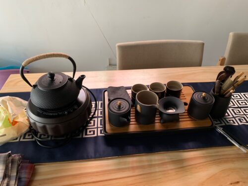 Pure Black Chinese Kung Fu Tea Set with Tray photo review