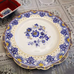 Flowers Dish Set Bone China Side Plate Blue and White photo review