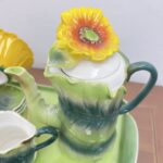 Floral Enamel English Tea Set Porcelain Teapot Set photo review