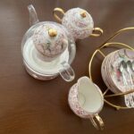 Pink Bird British Tea Set Bone China with Warmer photo review