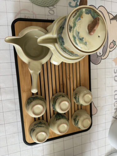 Mountain-range Lazy Chinese Kung Fu Tea Set with Tray photo review