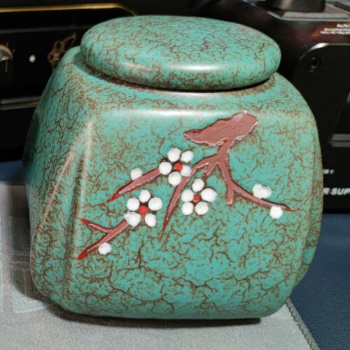 Plum Tea Caddy Loose Tea Tin Storage Canister photo review