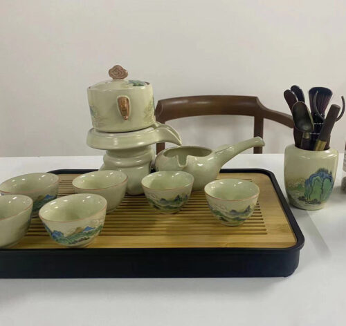 Mountain-range Lazy Chinese Kung Fu Tea Set with Tray photo review