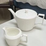 Bohemian English Tea Set Embossed Porcelain Teapot Set photo review