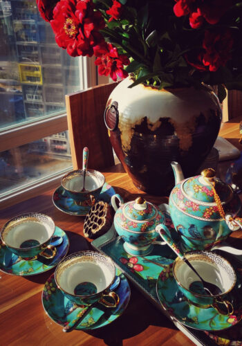 Blue Bird Teapot Set Bone China English Tea Set photo review