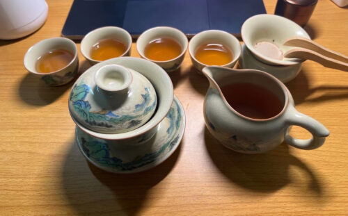 Mountain-range Chinese Gongfu Tea Set Porcelain photo review