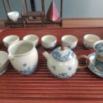 Butterfly Chinese Gongfu Tea Set Porcelain Blue and White photo review