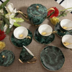 Luxury English Tea Set Porcelain Teapot Set Green photo review