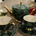 Luxury English Tea Set Porcelain Teapot Set Green photo review