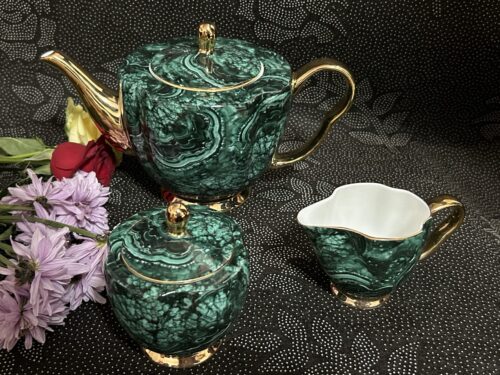 Luxury English Tea Set Porcelain Teapot Set Green photo review