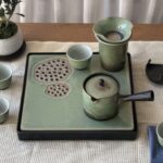 Green Japanese Tea Set with Tray Ceramic photo review