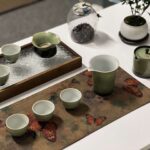 Green Japanese Tea Set with Tray Ceramic photo review