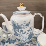 Garnet-Flower Tea Set with Porcelain Teapot and Tray photo review