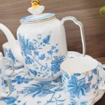 Garnet-Flower Tea Set with Porcelain Teapot and Tray photo review