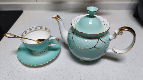 Openwork English Tea Set Bone China Teapot Set photo review