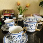 Blue and White Afternoon Tea Set Porcelain Teapot Set photo review