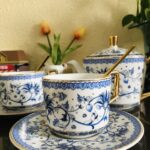 Blue and White Afternoon Tea Set Porcelain Teapot Set photo review