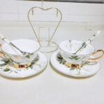 Camellia Tea Cup and Saucer Set Bone China photo review