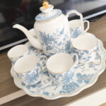 Garnet-Flower Tea Set with Porcelain Teapot and Tray photo review