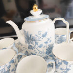 Garnet-Flower Tea Set with Porcelain Teapot and Tray photo review