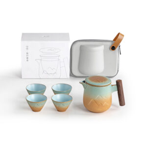 TS1SX004 V1 Mountains Travel Gongfu Tea Set Ceramic with Mug