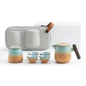 TS1SX004 V3 Mountains Travel Gongfu Tea Set Ceramic with Mug