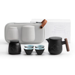 TS1SX004 V4 Mountains Travel Gongfu Tea Set Ceramic with Mug