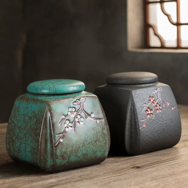 TSB0BB015 1 Plum Tea Caddy Loose Tea Tin Storage Canister