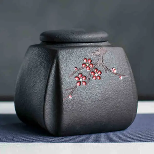 TSB0BB015 5 Plum Tea Caddy Loose Tea Tin Storage Canister