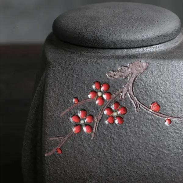 TSB0BB015 6 Plum Tea Caddy Loose Tea Tin Storage Canister