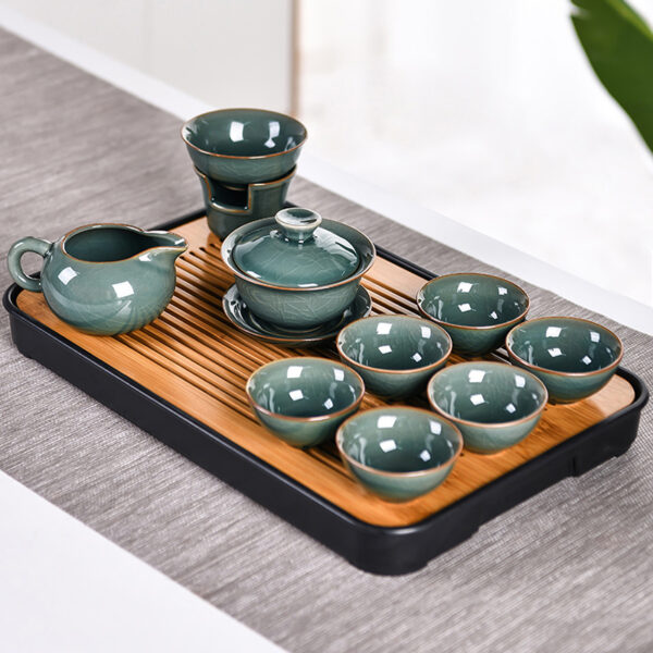 porcelain chinese tea set with tray