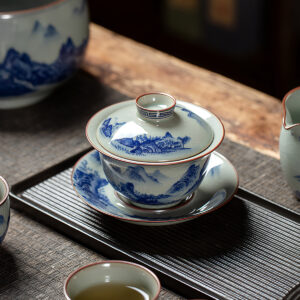 TSB13BB010 DD2 1 Jingdezhen Chinese Gongfu Tea Set Blue and White