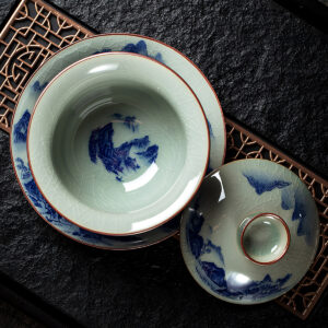 TSB13BB010 DD2 2 Jingdezhen Chinese Gongfu Tea Set Blue and White