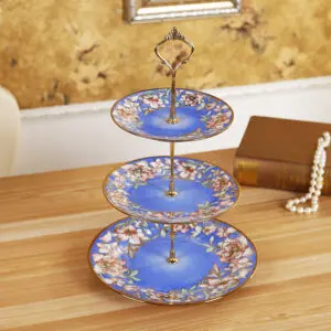 TSB15BB005 v3 European Cake Stand Porcelain Tiered Server