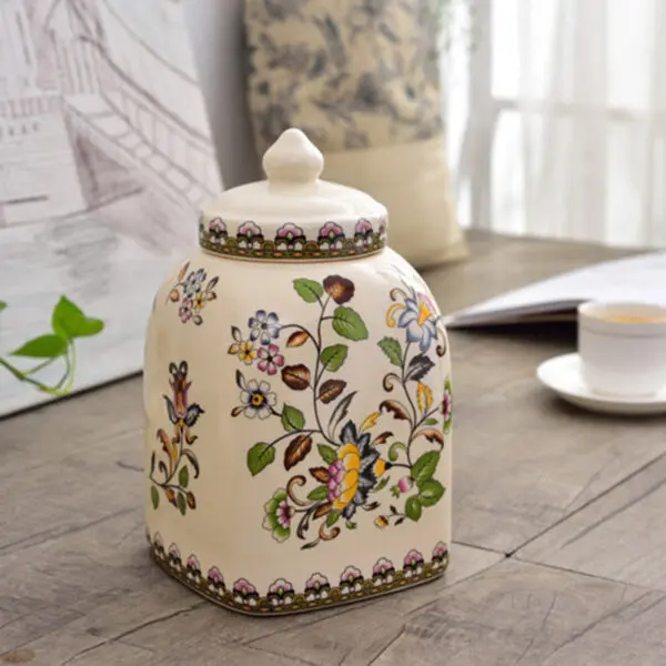 TSB15BB010 5 Spring Tea Caddy Ceramic Loose Tea Tin