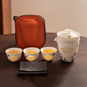 TSB16BB001 v1 Butterfly Chinese Travel Tea Set Ceramic
