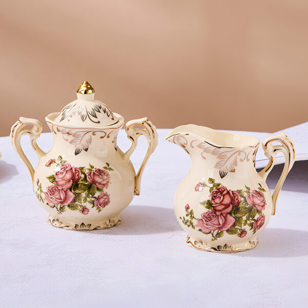 TSB16BB021 3 1 Vintage English Rose Tea Set Porcelain Teapot Set