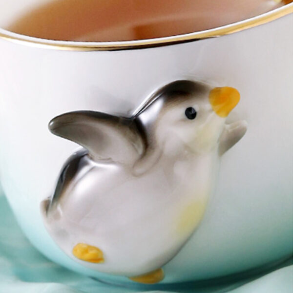 TSB16BB024 3 Cute-animal Tea Cup and Saucer Set Porcelain