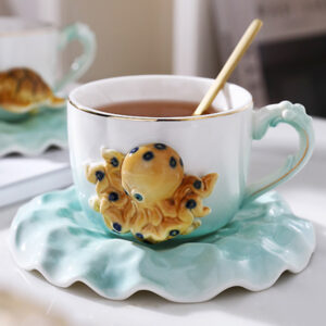 TSB16BB024 V4 Cute-animal Tea Cup and Saucer Set Porcelain