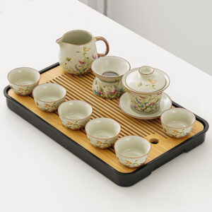 TSB17BB008 V4 Floral Chinese Kung Fu Tea Set Ceramic