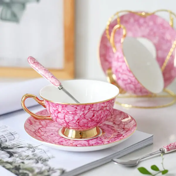 TSB19BB014 3 Luxury Tea Cup and Saucer Set Bone China