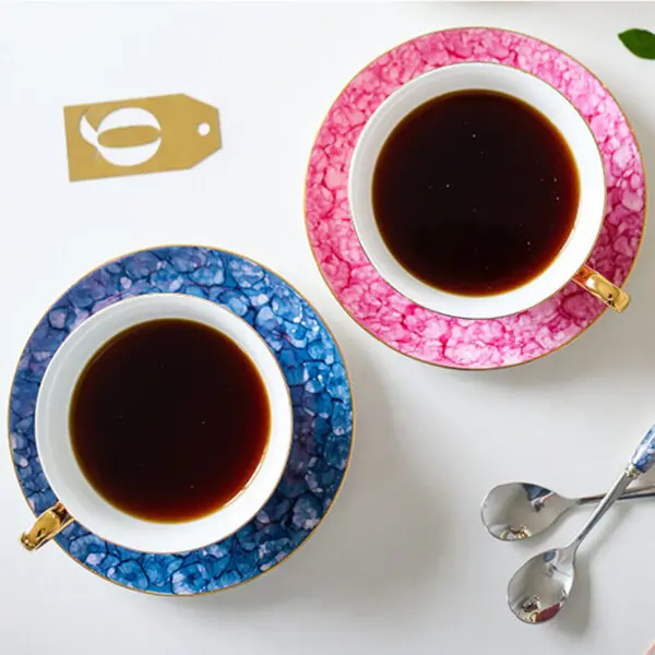TSB19BB014 5 Luxury Tea Cup and Saucer Set Bone China