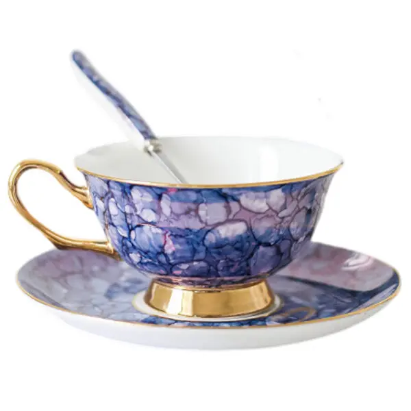 TSB19BB014 F Luxury Tea Cup and Saucer Set Bone China