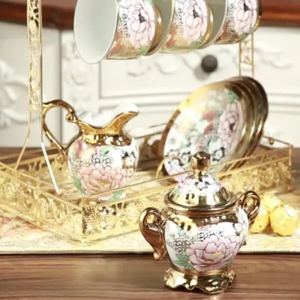 Peacock Afternoon Tea Set Bone China Teapot Set 