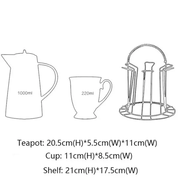 TSB1BB012 9 Flowers English Tea Set Bone China Coffee Set