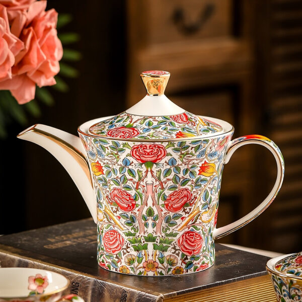 TSB21BB015 1 transformed Rose English Tea Set Bone China Teapot Set